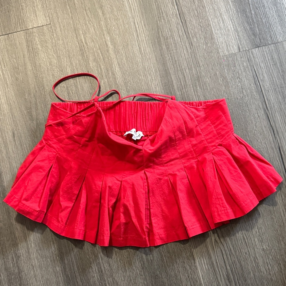 En Saison Scarlet Skater Skirt